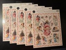 Vintage Gifted Line John Grossman Victorian Christmas Angels Stickers 5 Sheets