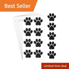 Blulu Black Glitter Paw Print Tattoos