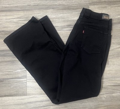 Levi s Perfectly Slimming 512 Bootcut Black Jeans Size 12 Long Cotton Stretch