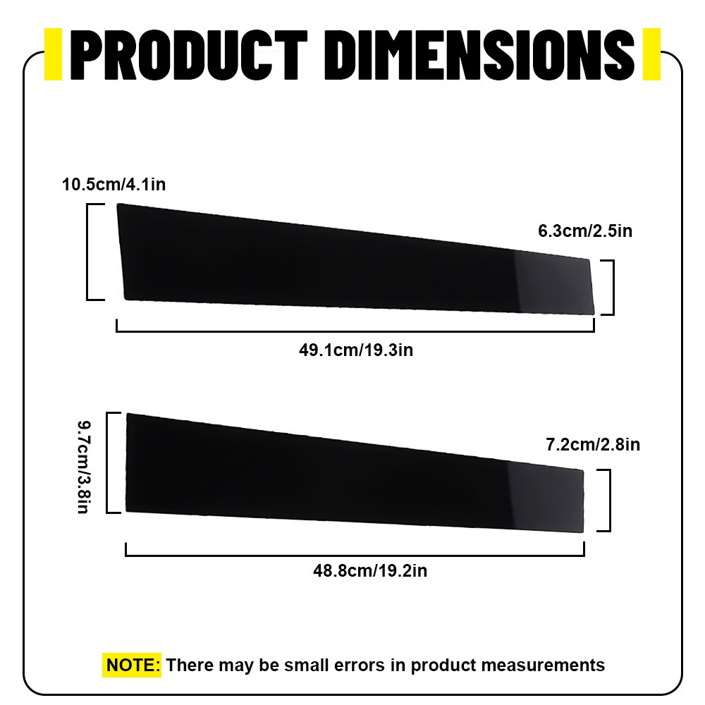 For 2019-2024 Dodge RAM 1500 Black Look Window Pillar Posts Sticker Trim 4PCS