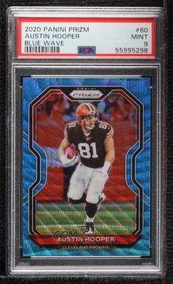 2020 Panini Prizm Blue Wave Prizm 54/199 Austin Hooper #60 0i76
