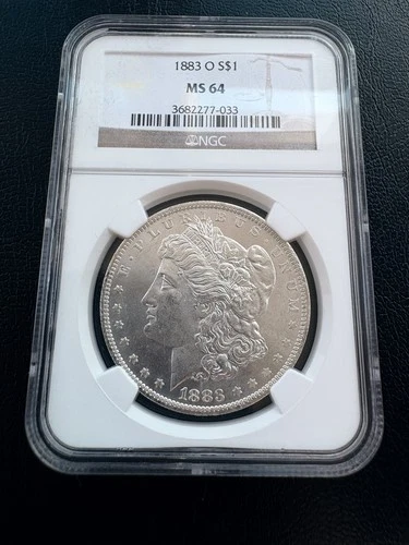 1883-O Silver Morgan Dollar $1 NGC MS 64, Stunningly Beautiful Coin