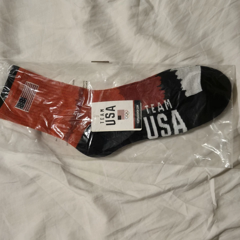 Team Usa - 男式红色 - 单四分之一条纹 - 袜子 - 5 双套装 — 第 2/3 张图片