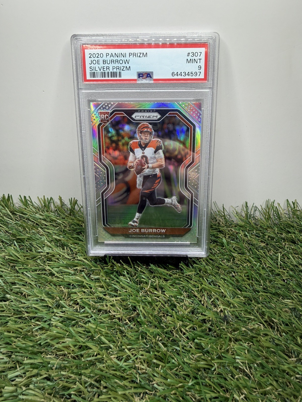 PSA 9 2020 Panini Prizm Joe Burrow Silver Rookie RC #307
