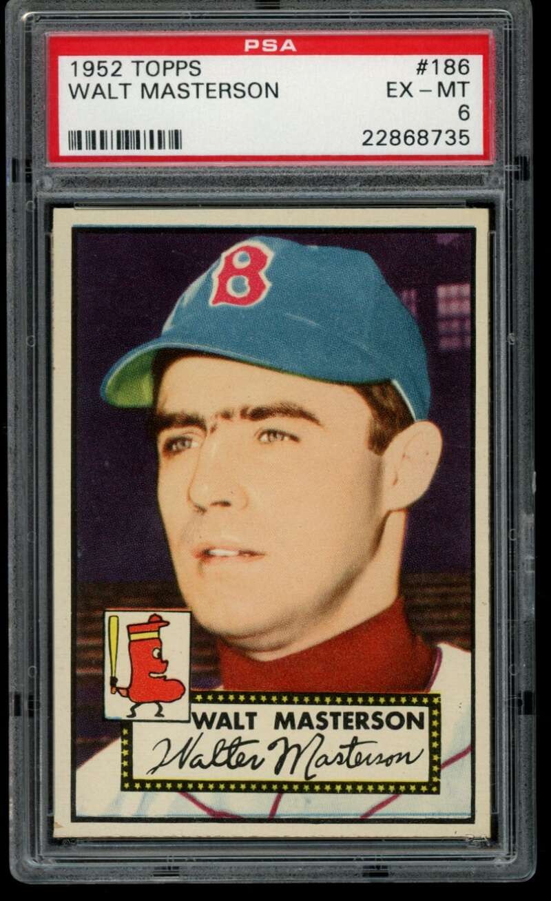 1952 Topps #186 Walt Masterson PSA 6 Boston Red Sox  (8735)