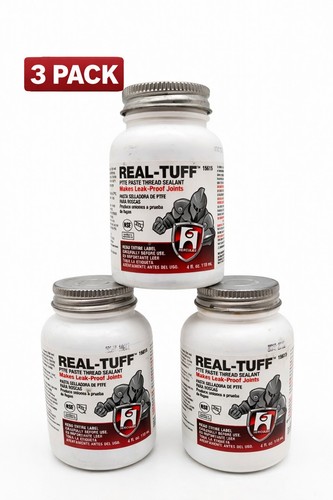 Real Tuff PTFE Thread Sealant 15615 3-Pack Pipe Thread Seal Paste