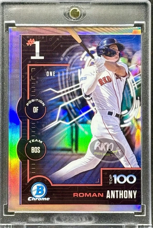 Roman Anthony RARE ROOKIE REFRACTOR BOWMAN #1 PROSPECT INVESTMENT CARD SSP MINT - Image 4 of 4