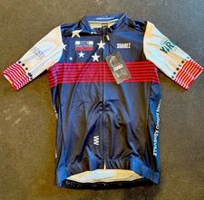 Gran Fondo Asheville, NC. Race Fit Small Cycling Jersey 2025. Red/White/Blue