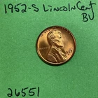 1952-S Lincoln Wheat Cent / Penny 1c BU Brilliant Uncirculated