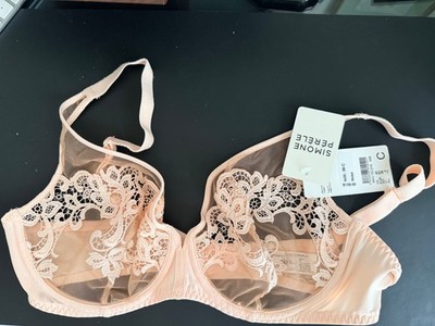 NWT Simone Perele Saga Full Cup Plunge Bra 36C Blushing Pink 15C319