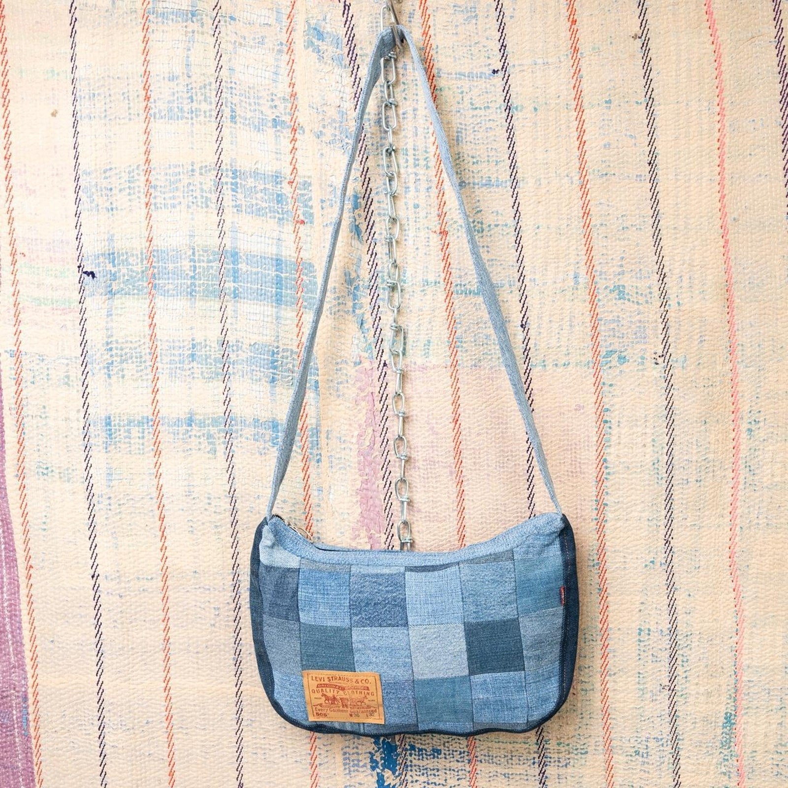 Upcycled levis crossbody bag / Patchwork Shoulder… - image 4