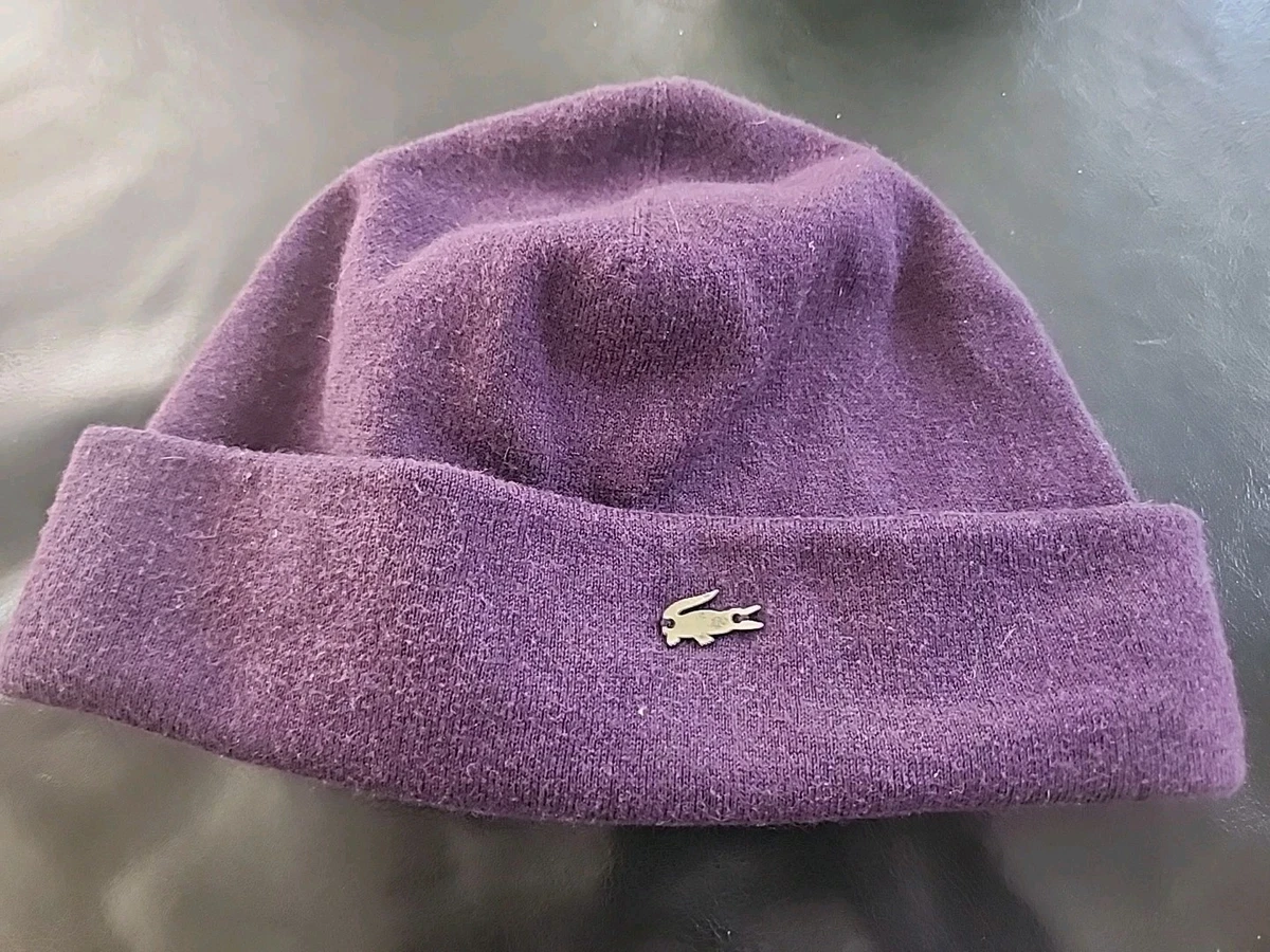 Authentic Izod Lacoste Striped Adult Beanie Hat with Pompom and Pink Alligator Unisex Striped Alpaca Blend Wool Beanie - Caps & Hats - New  main image 4