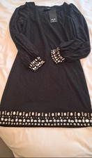 AX Paris new lace party cruise dress jewel diamanté hem and sleeve design size 8