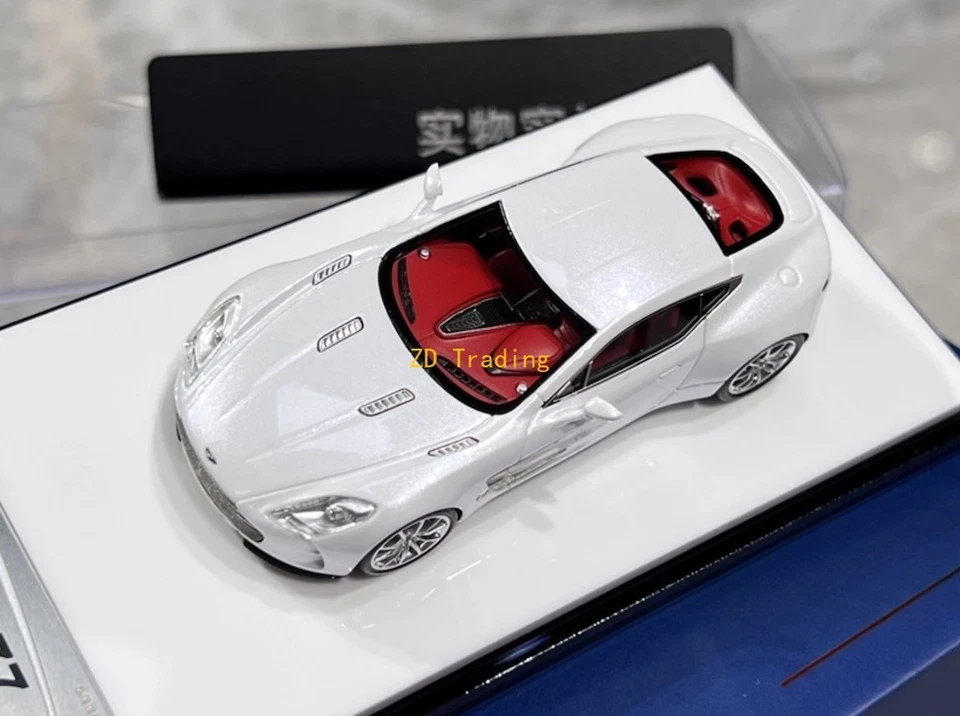 ZD Deepmaker 1:64 Blanco One 77 Cupé Modelo Deportivo Diecast Resina Coche BN Foto 3 de 4