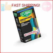 Curad-CUR5020 Performance Series Antibacterial Adhesive Bandages, 1 X 3.25 Inch,