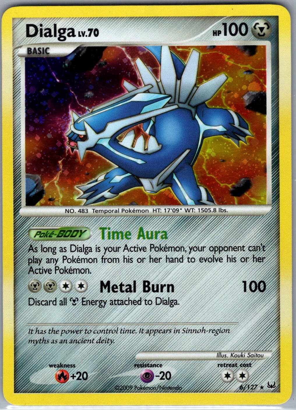 Dialga 6/127 Holo Platinum - Pokemon Card - NM