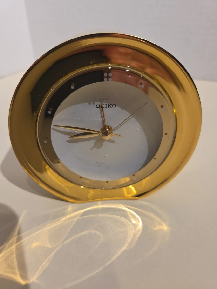 Seiko Quartz (Battery Powered) Gold Desk, Mantel & Shelf Clocks