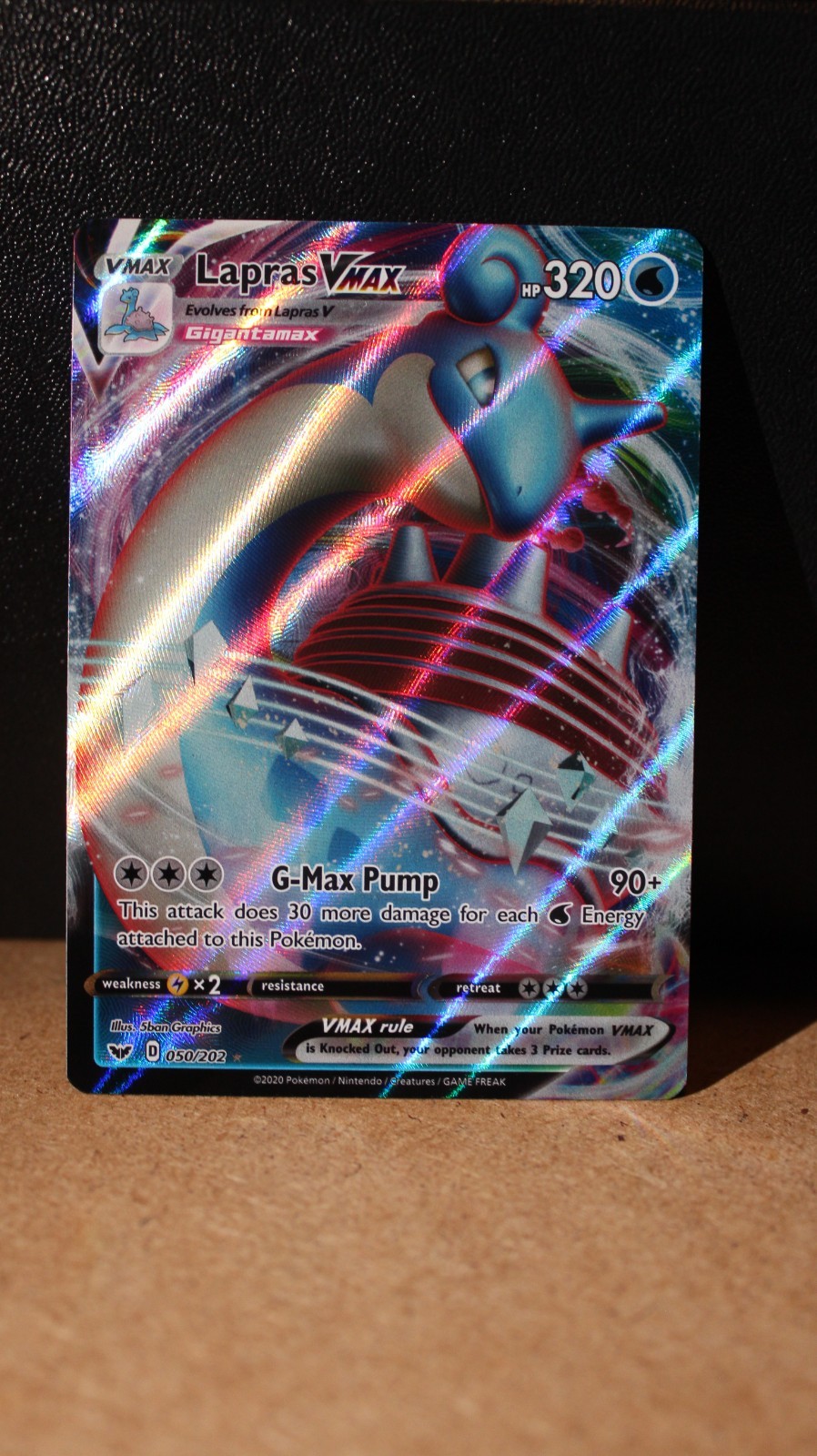 Lapras VMAX 050/202 Swsh01: Sword & Shield Holo