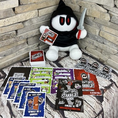 Don't Get Stabbed! The Card Game + Plush Rookie Mage Games Compete & Mint