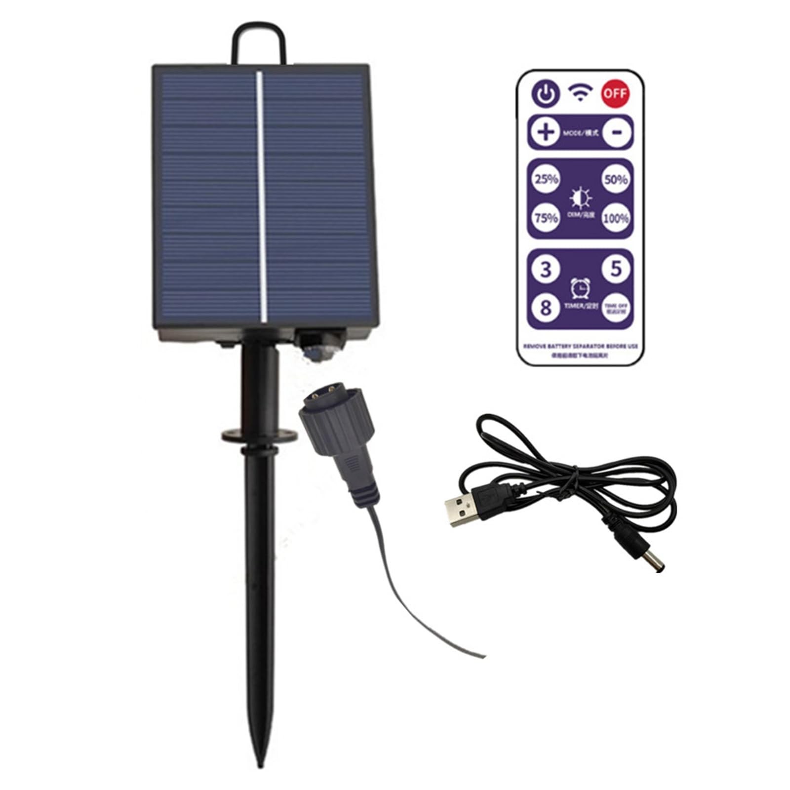 Solar Battery Box for LED String Lights, Outdoor String Ligh