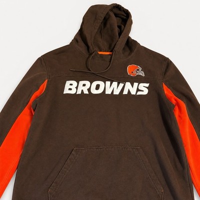 NFL Cleveland Browns Hoodie Men s Extra Large Brown Pullover Sweatshirt Football