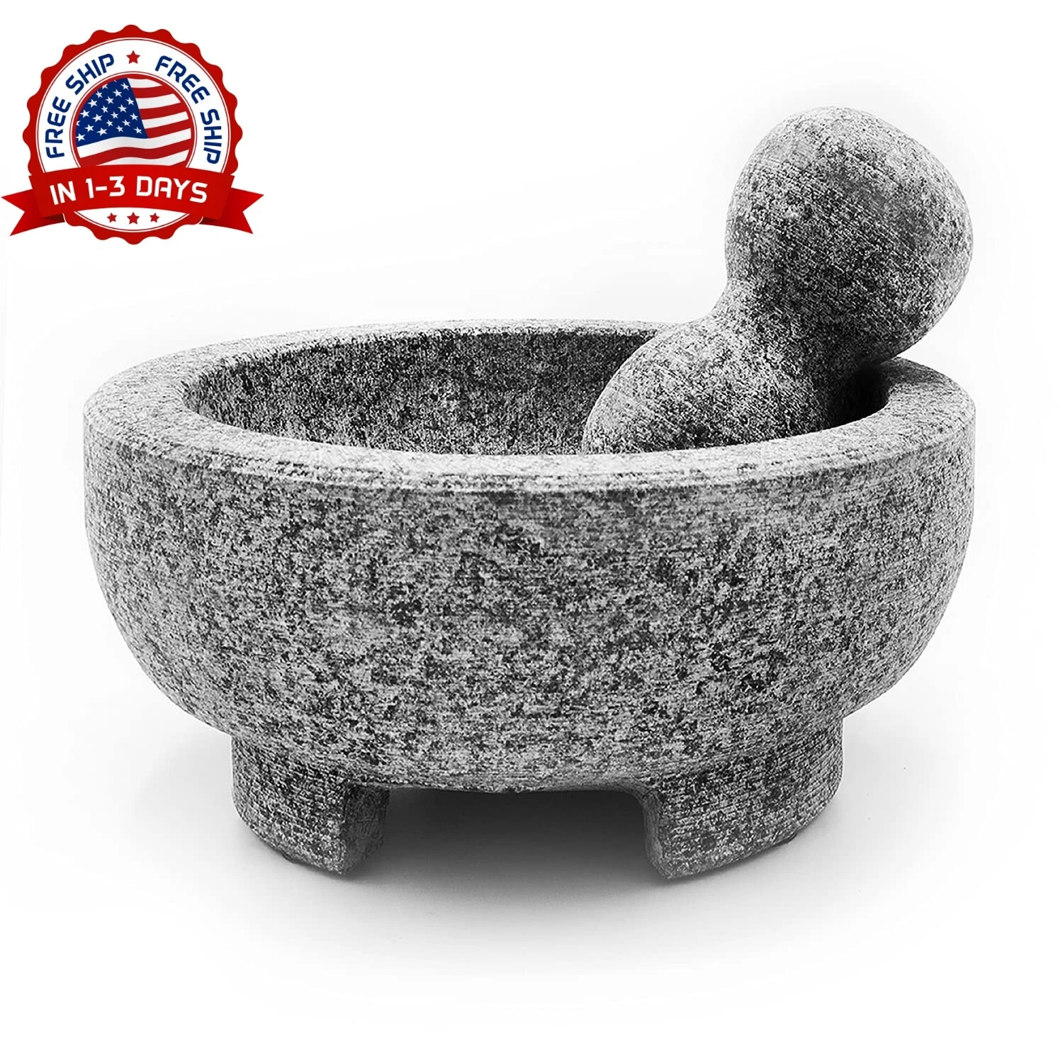 Molcajete Salsa Bowl Mortero De Piedra Guacamole Estilo Mexicano Top Quality New