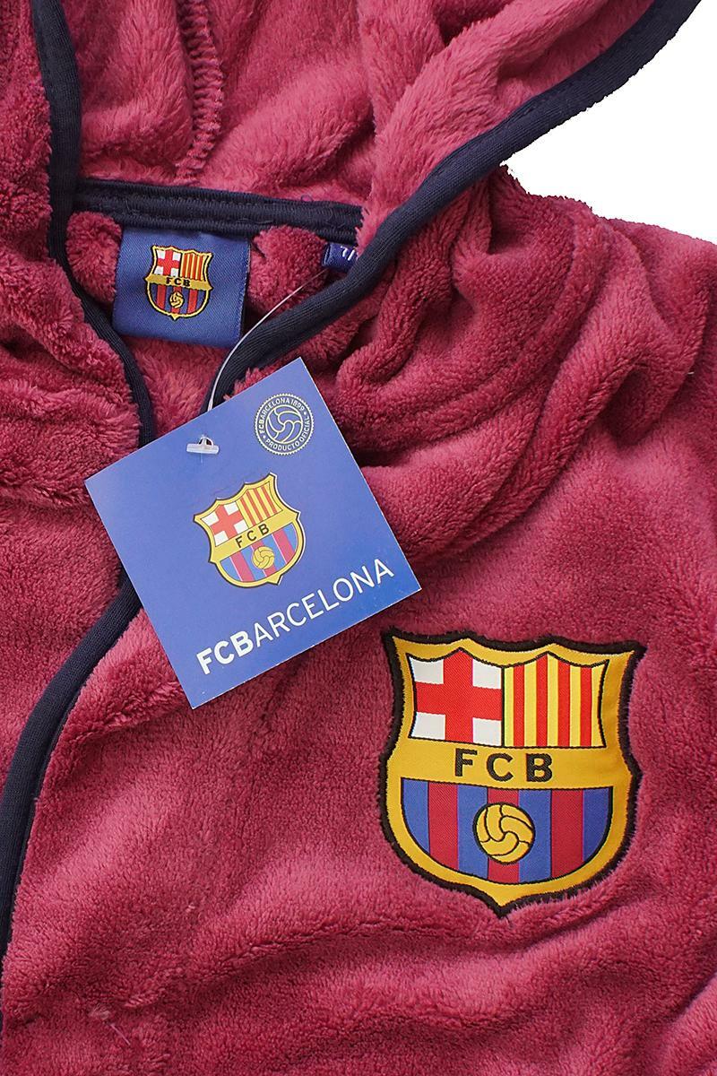 Garçons Officiel Barcelona FCB Polaire Capuche Peignoir Robe de