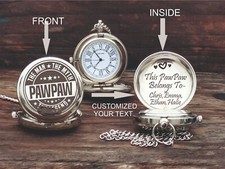 Pocket Watch - Personalized Watch - Gift For Family - Engraved Pocket Watch