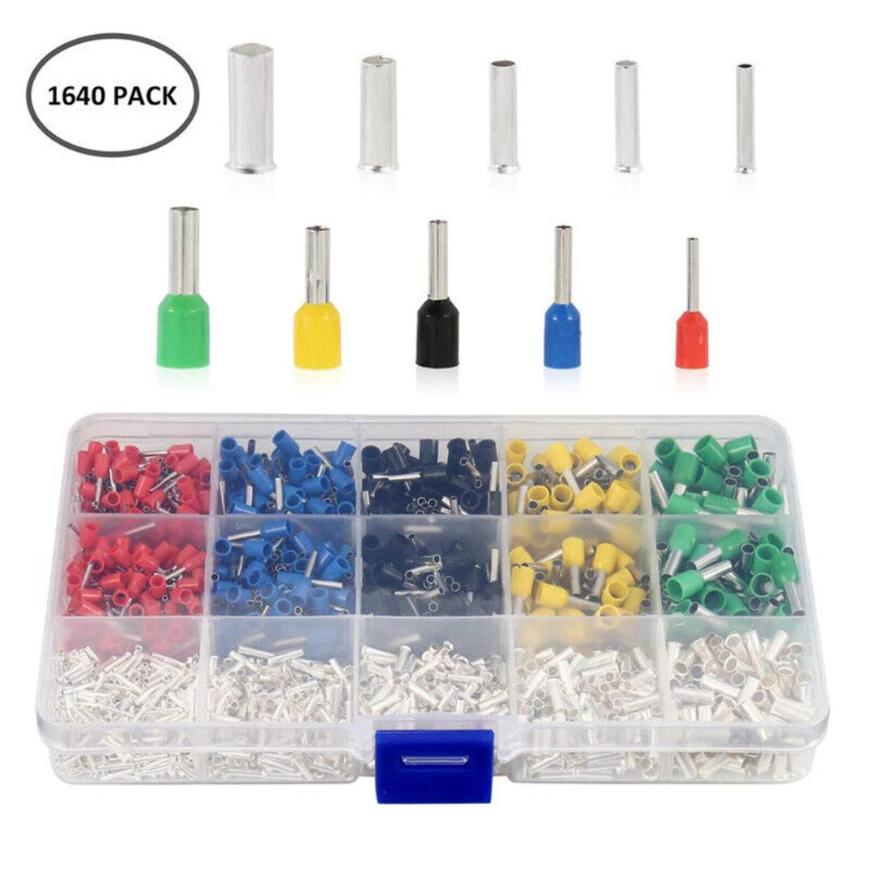 1640x Connector Cord Wire Crimp Cable Pin End Bootlace Ferrule Terminals Kit Set - Image 2 of 4