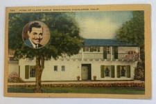 Vintage Postcard c1943 ~ Home of Clark Gable ~ Brentwood Highlands California CA