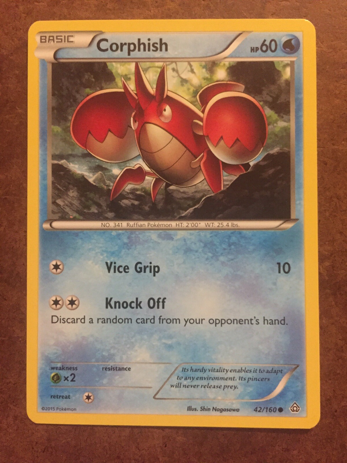 Corphish 42/160 Basic Common Pokemon Trading Card eBay