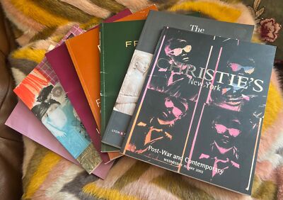 Lot of 7 Auction Art Catalogs Christies Freemans Sothebys