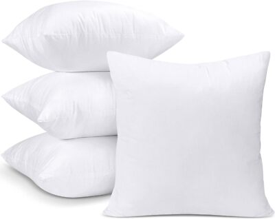Utopia Bedding 4er Set Kissenfüllung 50 x 50 cm Innenkissen Füllkissen viereckig