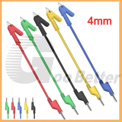 Alligator Crocodile Clips Test Leads Clamp Banana Plug to Alligator Crocodile