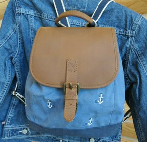 ll bean leather backpack