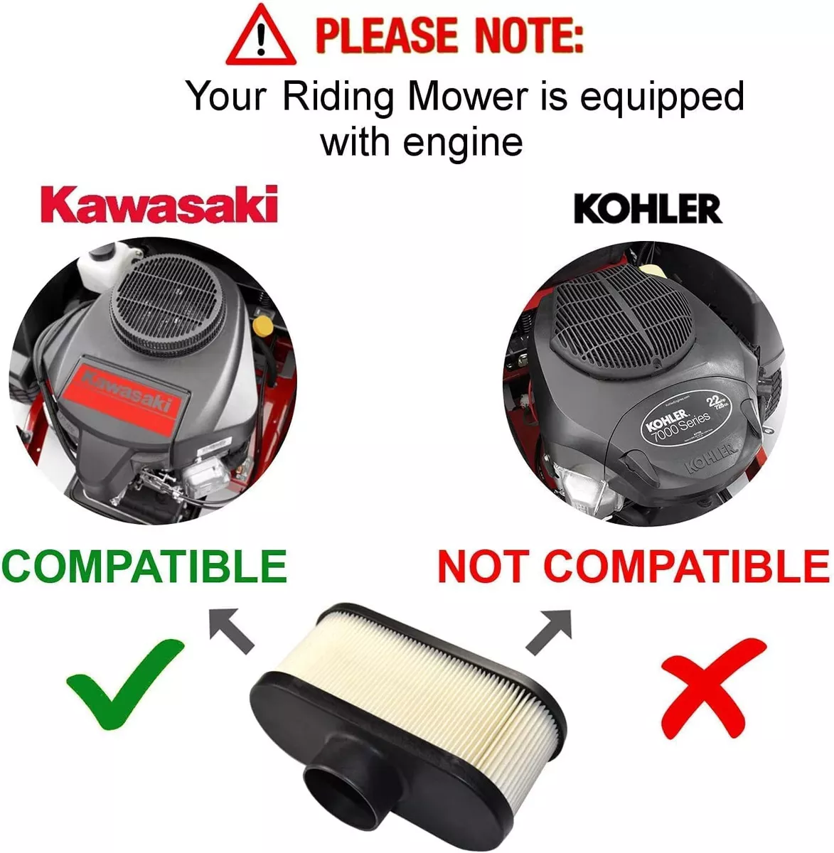 HQRP Air Filter for Hustler 930107 930115 930784 931741 931899