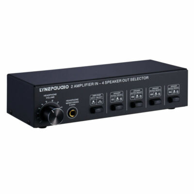 2-IN-4-OUT Amplifier / Speaker Splitter Stereo Audio Switcher Box