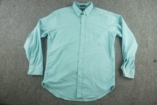 Chaps Ralph Lauren Shirt Mens Blue Size 16 Vintage Button Down Made in the USA
