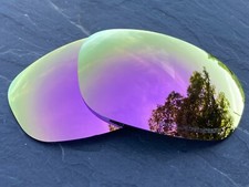 ENGRAVED POLARIZED ROSE PINK MIRROR REPLACEMENT LENSES FOR OAKLEY SPLIT JACKET