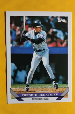 1993 Topps Baseball Card Freddie Benavides Colorado Rockies #7T