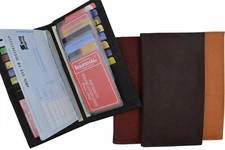 Genuine Leather Men Long Wallet Pockets ID Card Clutch Bifold Purse 1528