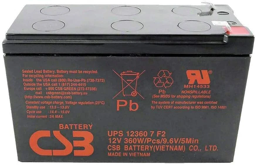 Batteria CSB UPS123607 12V 360W PER UPS - GRUPPI DI CONTINUITA' E ANTIFURTO