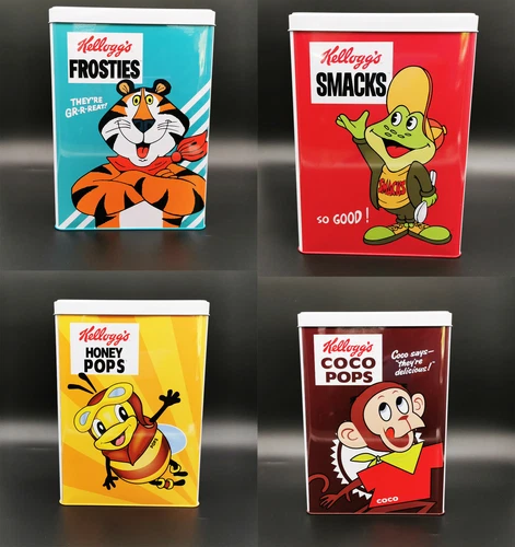 Kellogg's Cereal Bowl, Egg Cup, Thermos, Tin - Tins Storage Jar