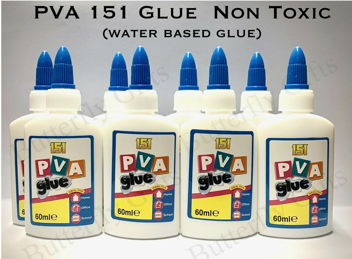 PVA Glue bottles Washable Safe Glue Ideal School Craft Home Office NON