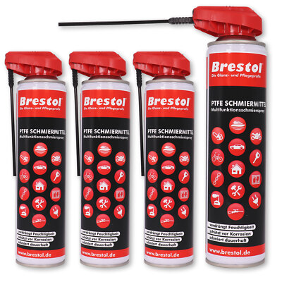 (24,94 /L) 4x 400 ml PTFE Spray Gleitspray Korrosionsspray Schmierspray