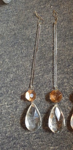 Lovely Set of 5 Chandelier or Decorative Crystal Replacement Spares Drops Parts - Picture 2 of 4