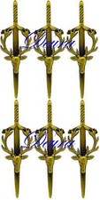 Stag Head Kilt Pin Antique Finish Scottish Accessory Sporran Fly Plaid 6 PCS