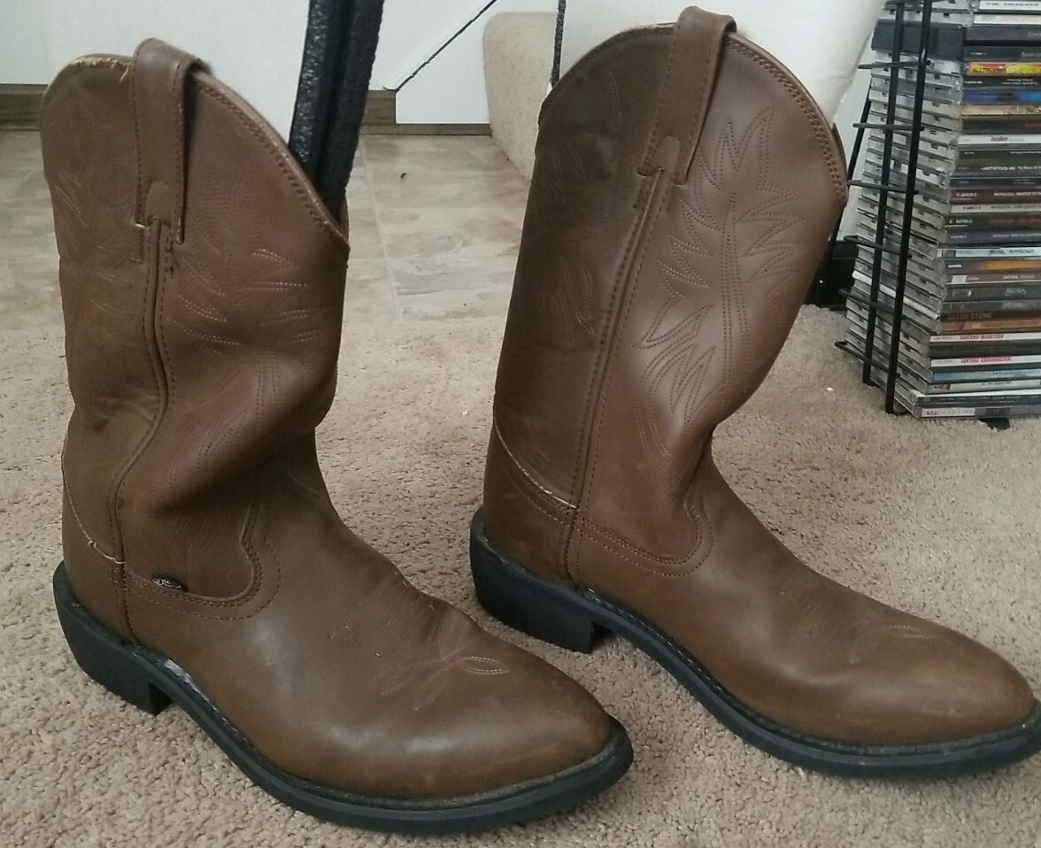 Justin Brown Leather Western, Cowboy  Boots JB1100 Mens Size 10.5  EE Justin Boots | Shoes | Justin Brown Leather Western Cowboy  main image 4