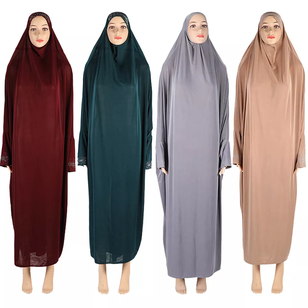 Muslim Women Full Body Cover Overhead Abaya Prayer Burqa Hijab Kaftan Robe  Dress | eBay