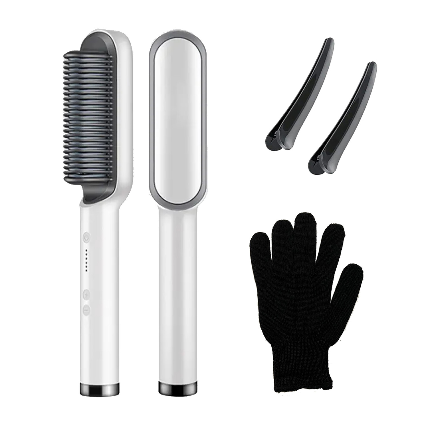 Hair Straightener Comb Matte Black, Hair Straightener Brush ...
